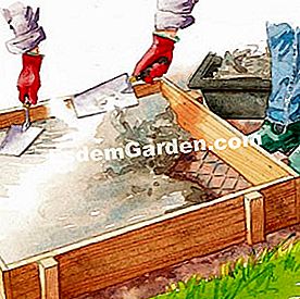 Fai un ciottolo per il giardino - (sono) Versare uno strato di malta