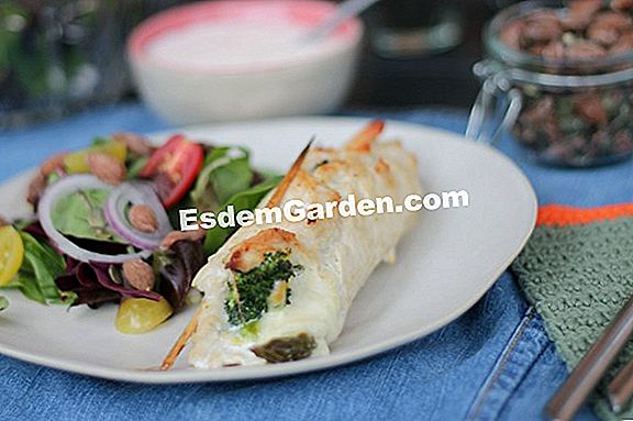 Crêpes fyldt med creme af cress