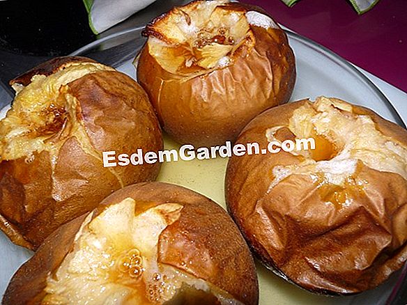 Manzanas al horno y crema de castaña