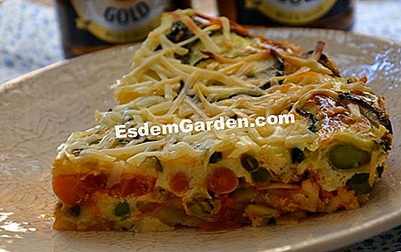 Pastel de coliflor y pastel de Comté