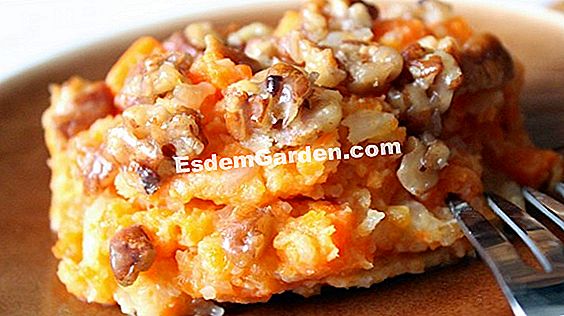 Mashed turnip au gratin