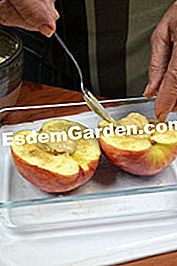 Epal yang dipanggang dan krim chestnut - (epal) Pengisian epal