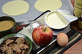 Epal yang dipanggang dan krim chestnut - (dipanggang) bahan-bahan