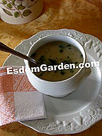 Crema de anghinare din Ierusalim - (Ierusalim) prezentarea cremei de anghinare din Ierusalim pe farfurie