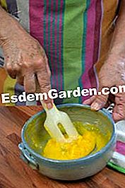 Arroz y pudín de frambuesa - (pudín) yemas de huevo batidas