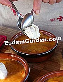 Mascarpone persimmon gratin - (persimmons) Dekoration af individuelle ramekiner