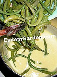Kacang hijau dalam sos putih - (hijau) diperbadankan