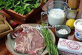 Grillet kalvekød med dragon og dens tetragonpuré - (dragon) ingredienser