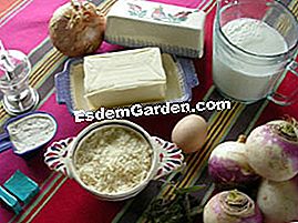 Mashed turnip au gratin - (turnip) bahan puree dengan lobak