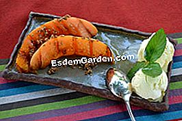 Melón en la barbacoa - (jarabe) BBQ Melon - servido en la mesa