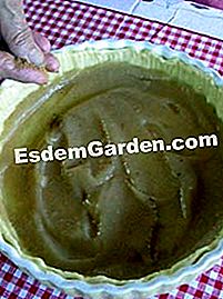 Pai epal rhubarb - (epal) taburkan dengan gula vanila