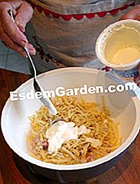 Lempeng kentang dan salad salad - (kentang) Tambah krim