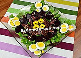 Ensalada de verdolaga y remolacha con mollejas de pato en conserva - (mollejas) Purslane, remolacha y ensalada molleja - Ingredientes