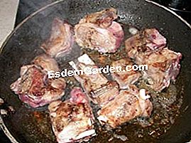 Lamb tajine dengan quince - (dengan) touté daging itu