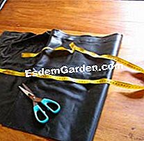 Mengubah kolam taman - (taman) Memotong tarpaulin plastik (liner)